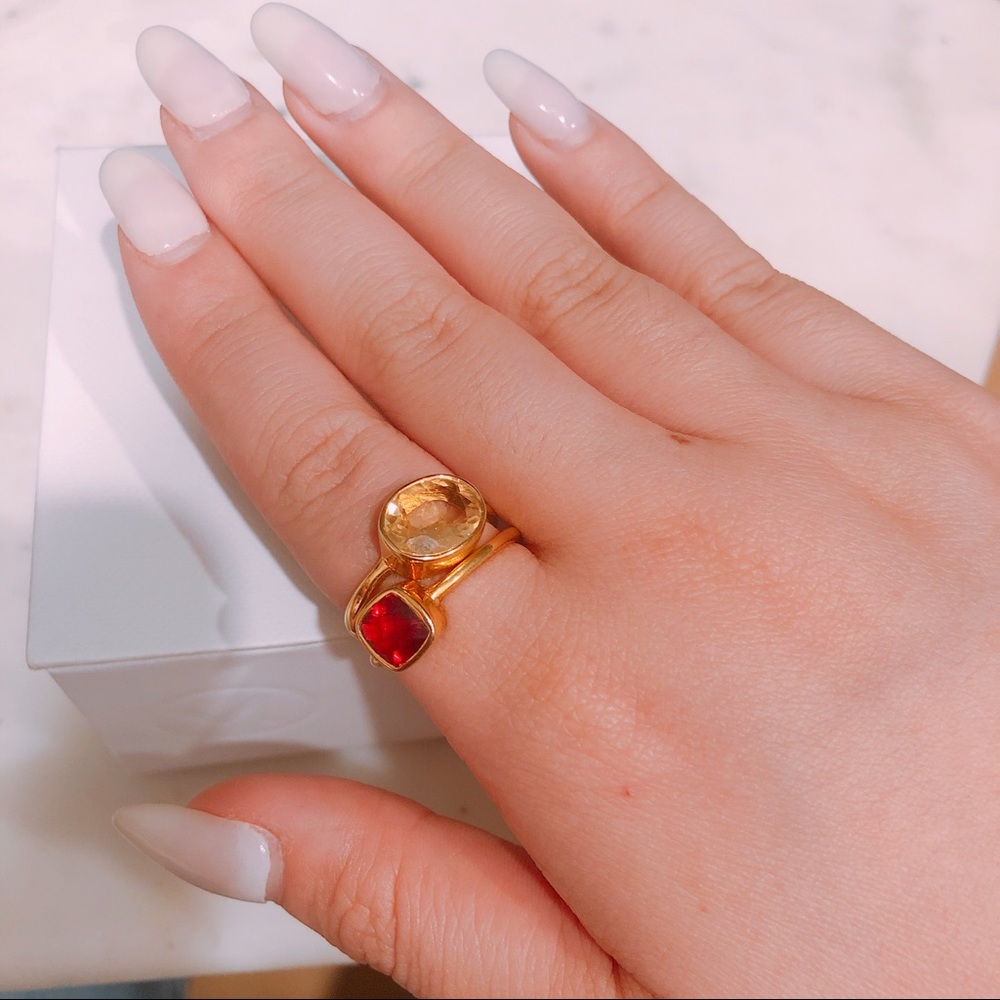 Yellow Citrine Stacking Ring